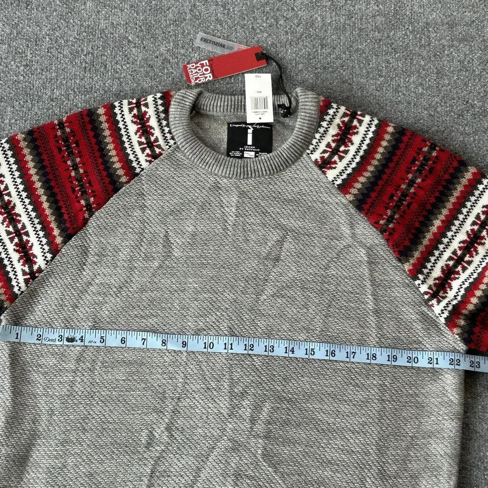 I Jeans By Buffalo Sweater Mens XXL Grey‎ Knit Wool Blend Holiday Christmas New